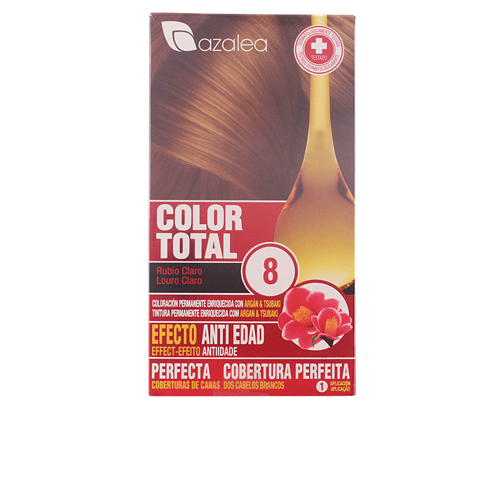 Tube of platinum blonde permanent cream hair colour with argan and camellia oils