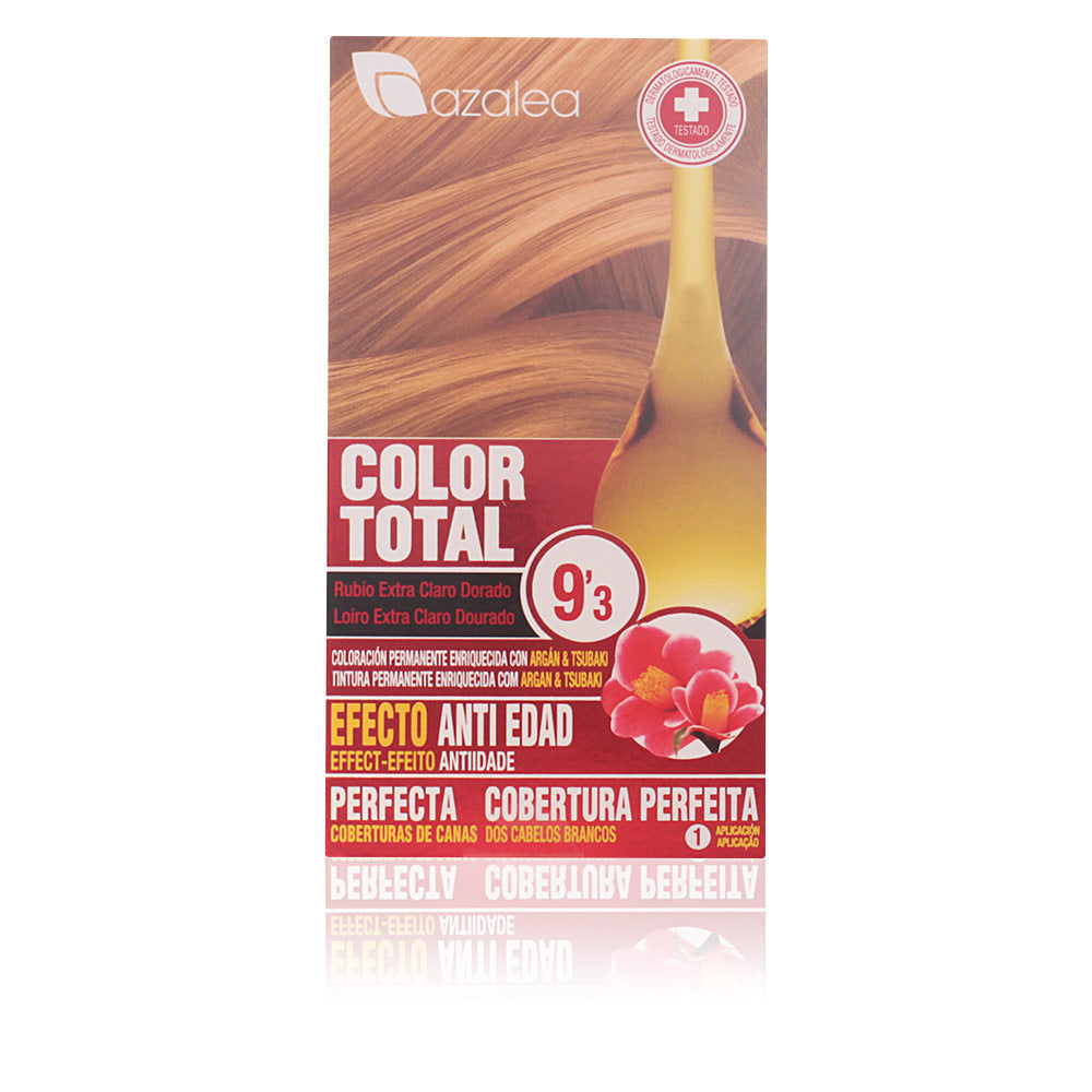 Tube of platinum blonde permanent hair colour cream with argan and camellia oils