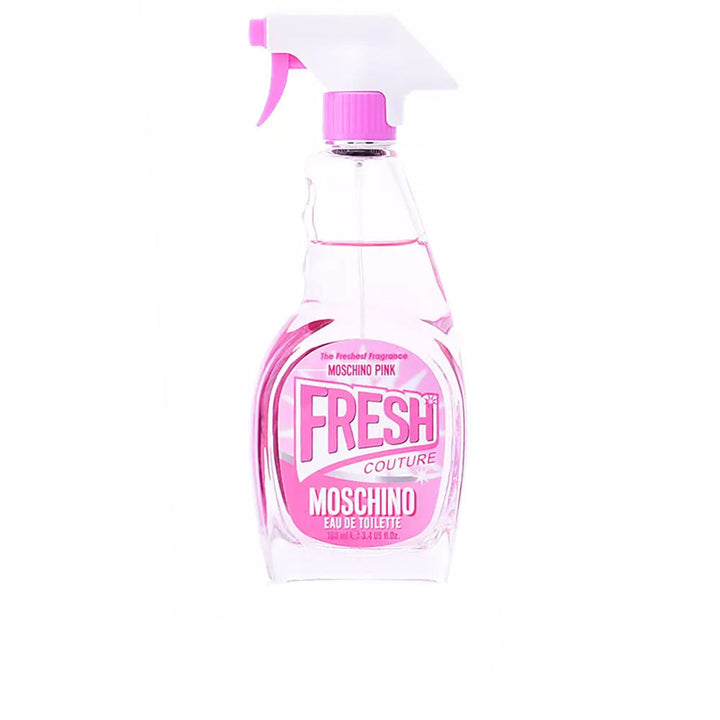 Pink-hued bottle of fruity floral Eau de Toilette, 100 ml, playful couture design