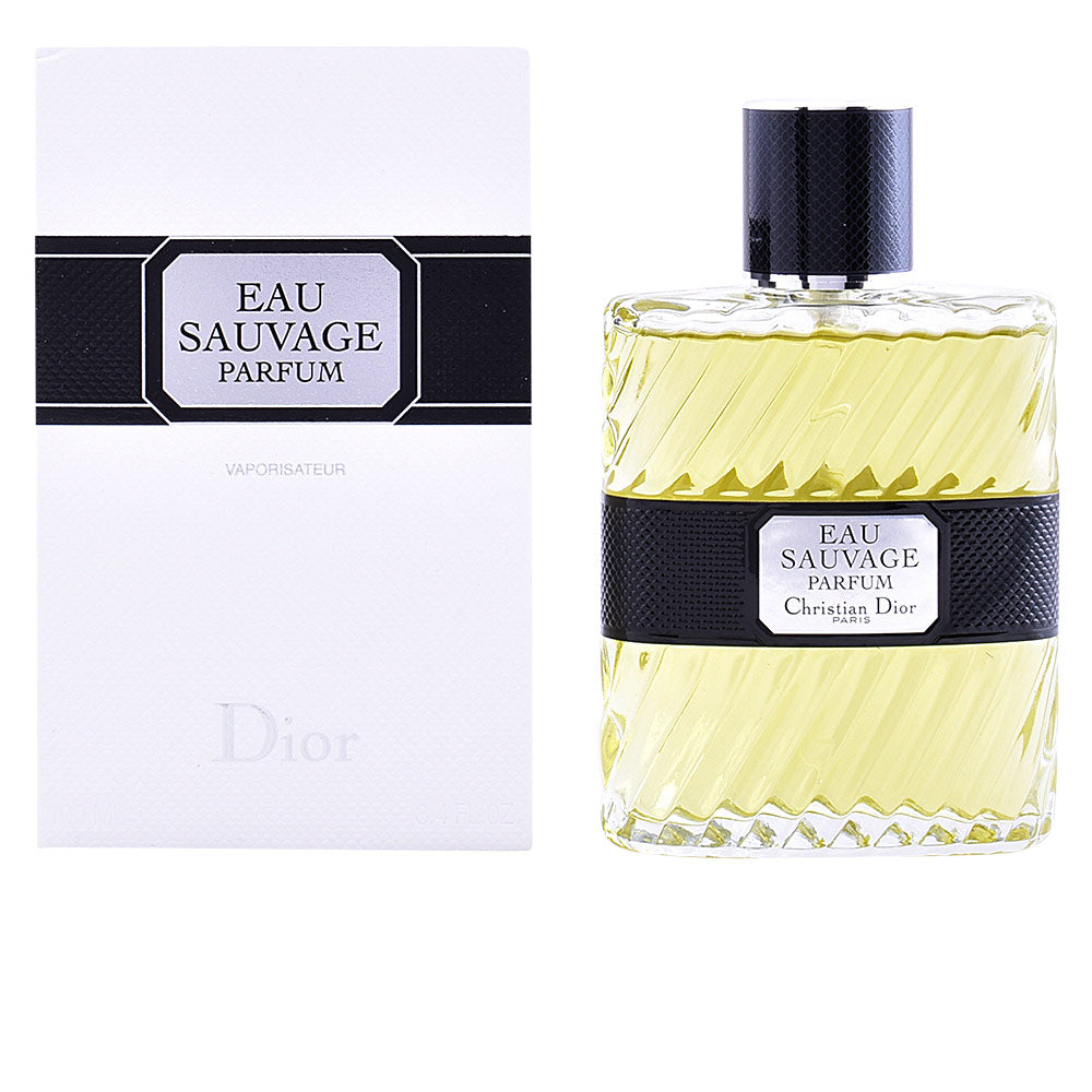 Glass perfume bottle, black-finished cap, 50 ml, citrus-woody fragrance for Man