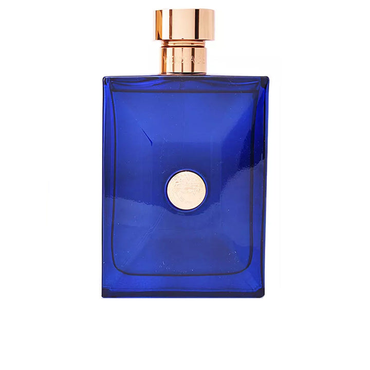 Deep blue glass bottle of aromatic fougère eau de toilette, 200 ml
