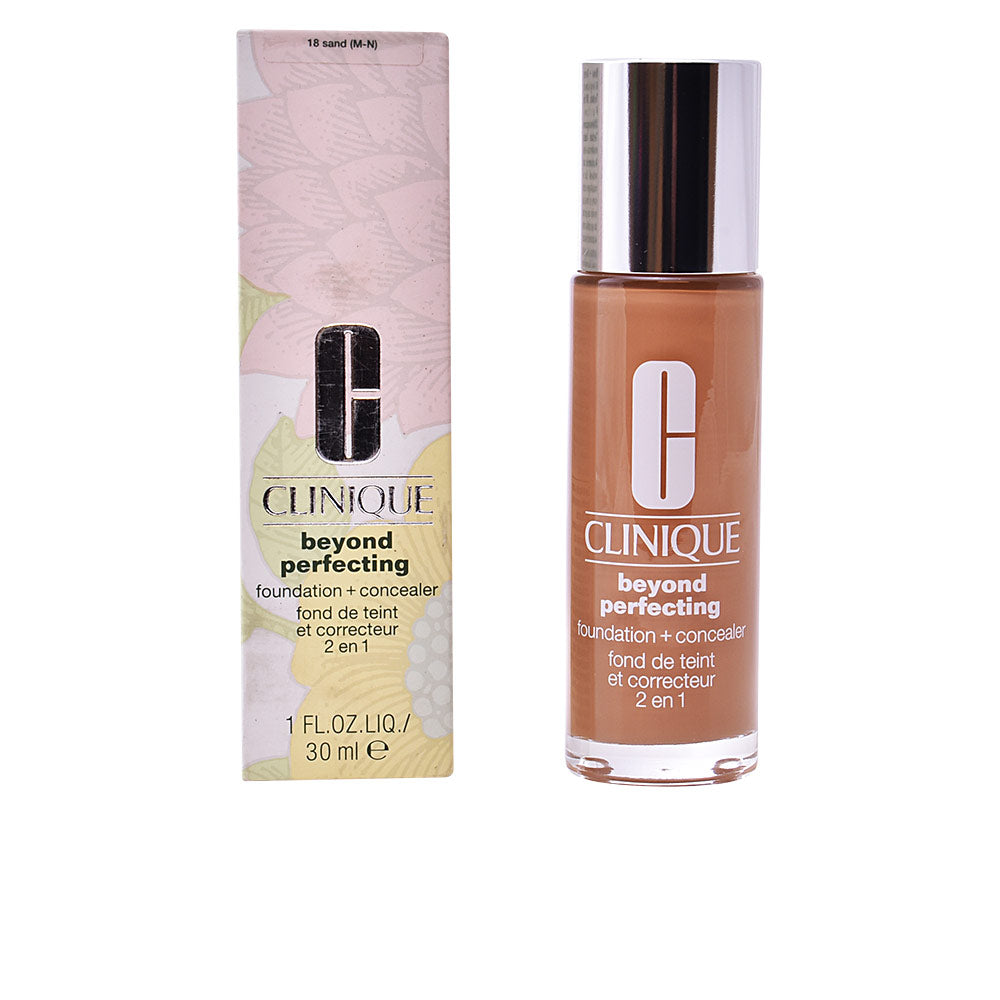 30 ml tube of lightweight correcting foundation cream in shade 18 Sand