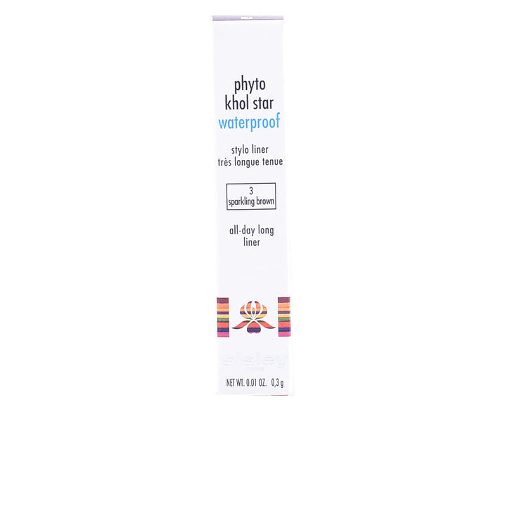 Retractable sparkling black eyeliner pencil with creamy tip, 0.3 g, waterproof