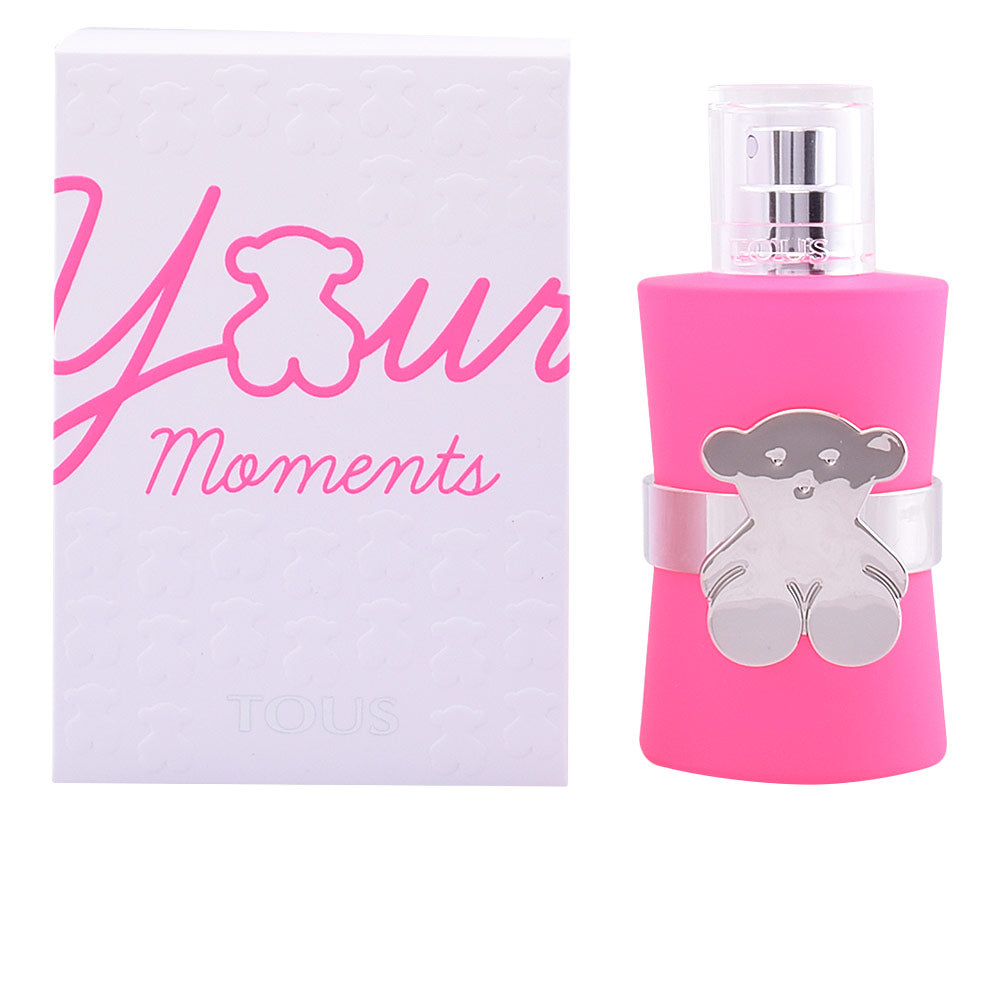 Slim fuchsia cylindrical perfume bottle with silver ring, 50 ml, floral chypre