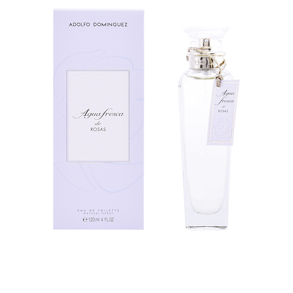 Clear 120 ml refillable eau de toilette bottle; floral rose fragrance for Women