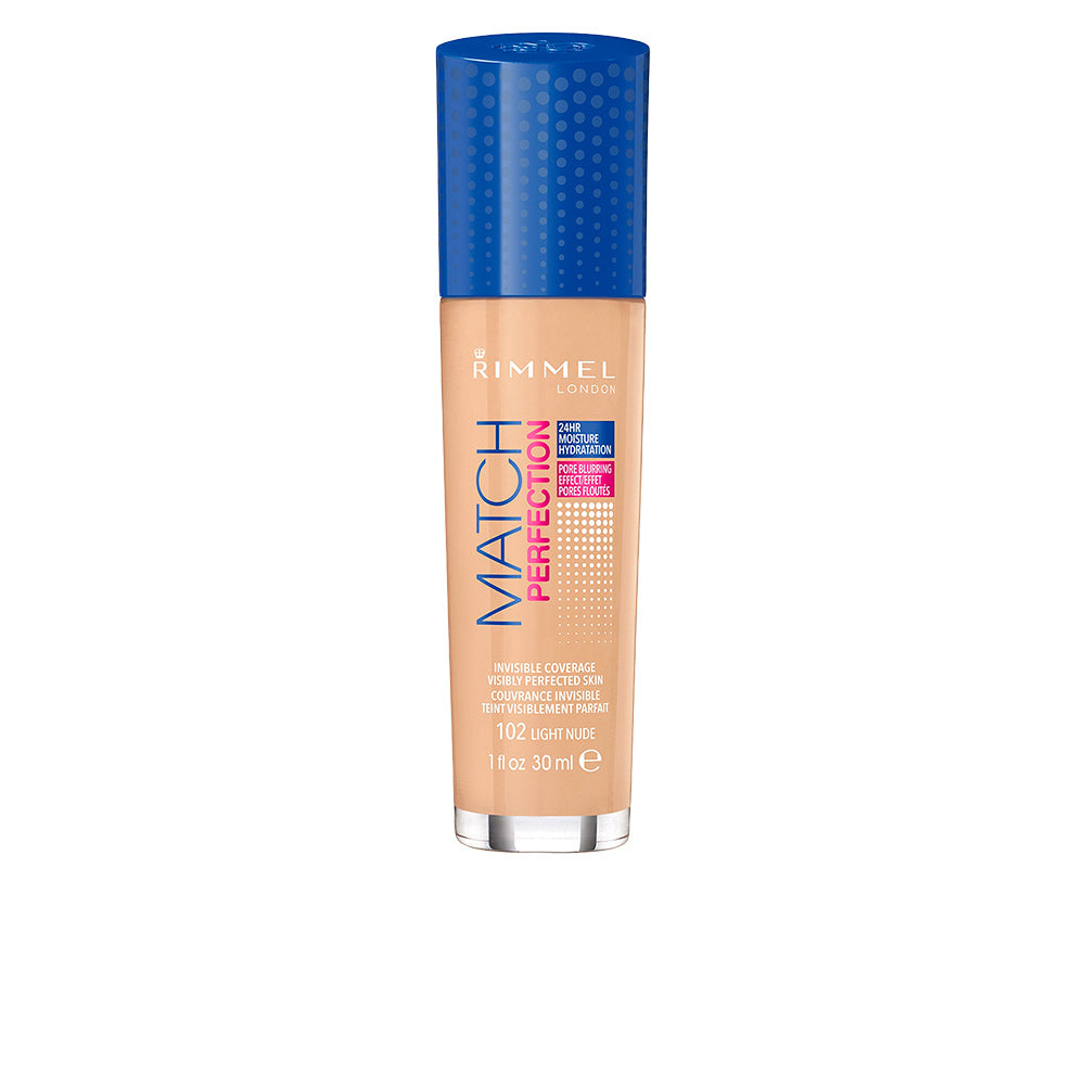 30 ml light nude liquid foundation in pump bottle, SPF20, natural finish