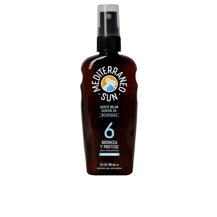 100 ml amber spray bottle of coconut‑scented tanning oil, SPF6, Unisex