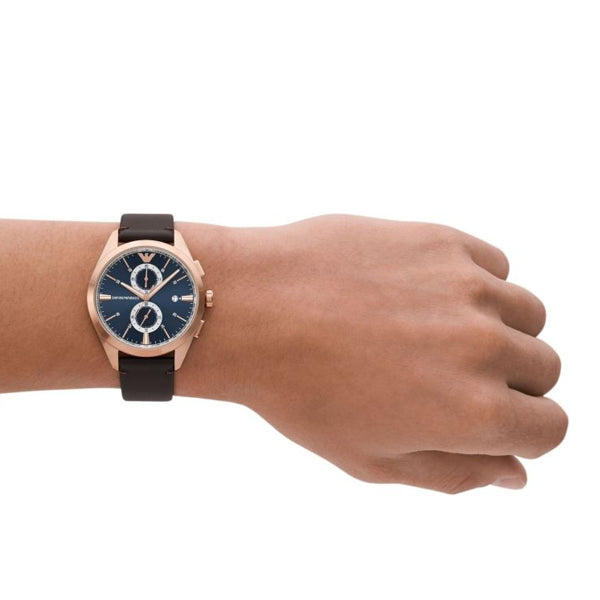 Emporio Armani Rose Gold Chronograph Watch