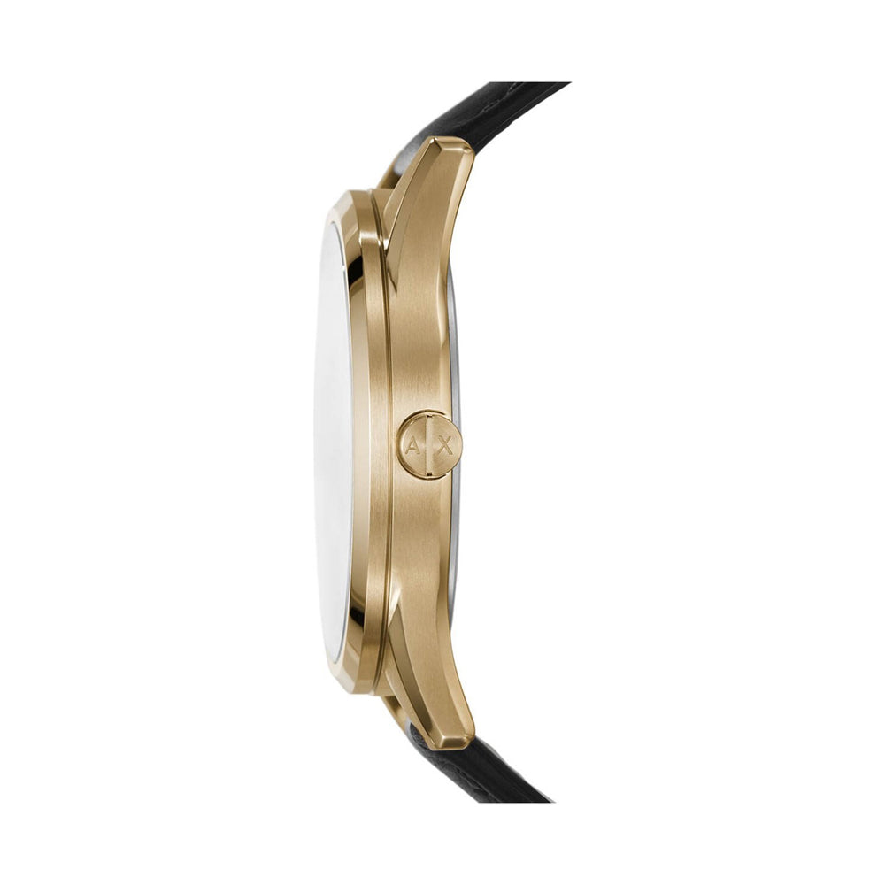 Armani Exchange Black & Gold Chronograph Watch