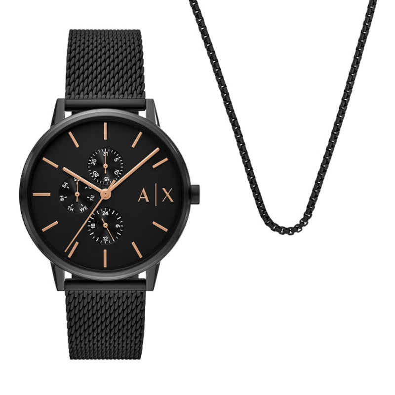 Midnight Precision Chronograph with Rose Gold Accents
