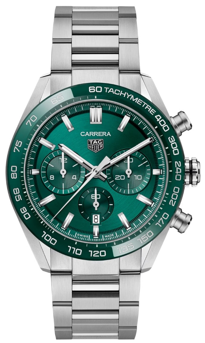 Carrera Green Dial Chronograph with Tachymeter Bezel