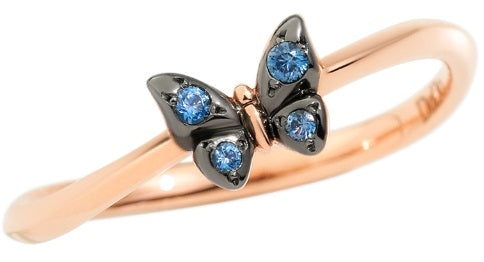Dodo Rose Gold and Blue Gemstone Ring