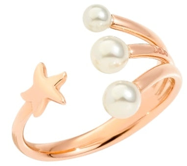 Dodo Rose Gold Ring with Pearl Accent