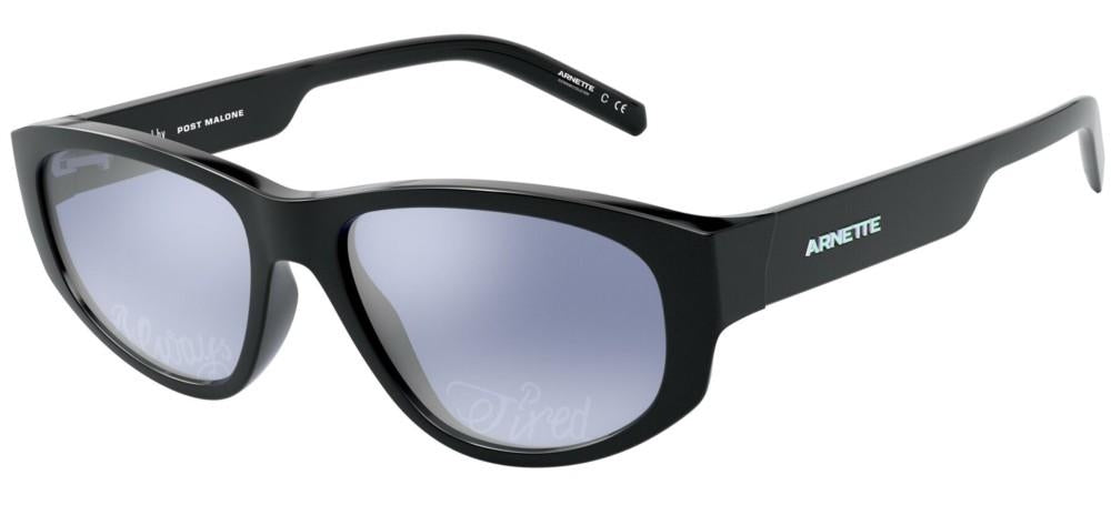 Sleek Black Frame with Grey-Tinted Lenses