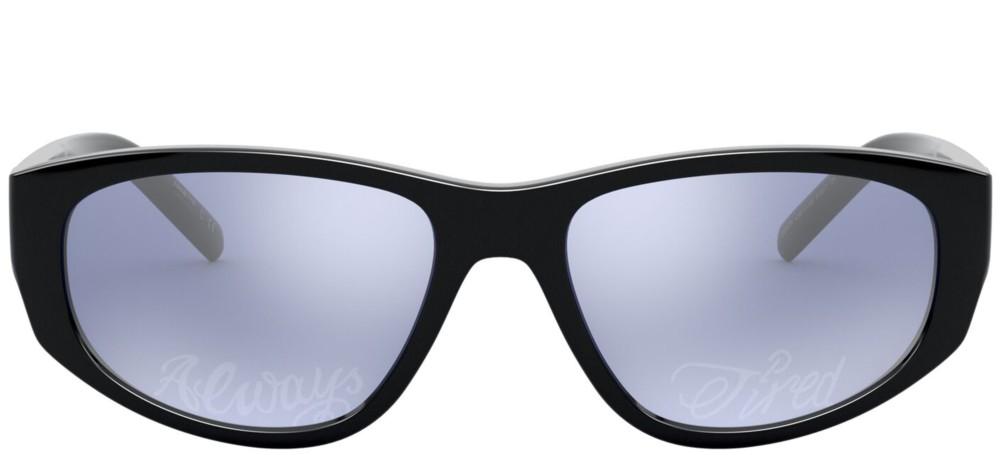 Sleek Black Frame with Grey-Tinted Lenses