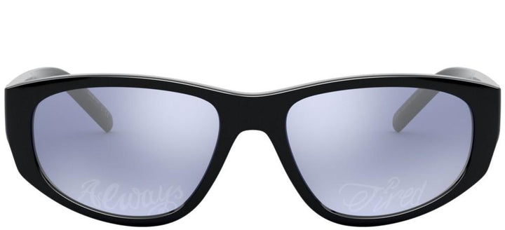 Sleek Black Frame with Grey-Tinted Lenses