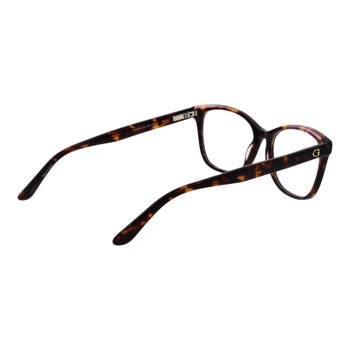 Tortoise shell rectangular full-rim eyeglasses with gold &