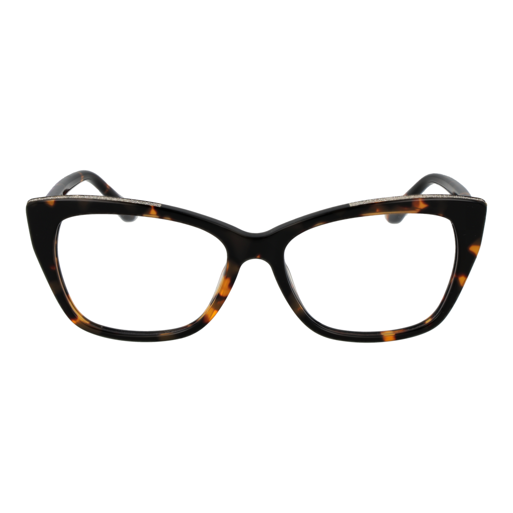 Tortoise shell cat-eye eyeglasses for Women in plastic frame with glittered upper edges
