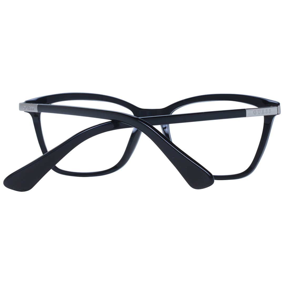 Unisex black full-rim rectangular eyeglasses with metal temple accents on white background