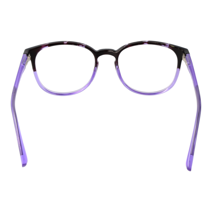 Guess eyeglasses for Women in black and purple full-rim plastic with rectangular lenses on neutral background