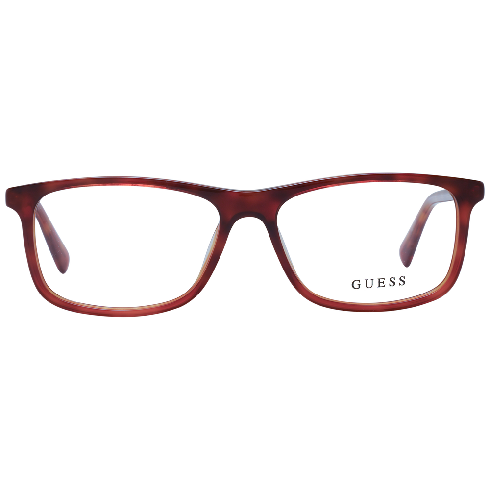 Tortoise brown rectangular full-rim eyeglasses in plastic with metal hinge accents, Unisex classic style