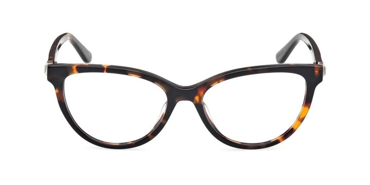 Tortoiseshell cat-eye eyeglasses for Women in brown and amber tones with metal hinge accents