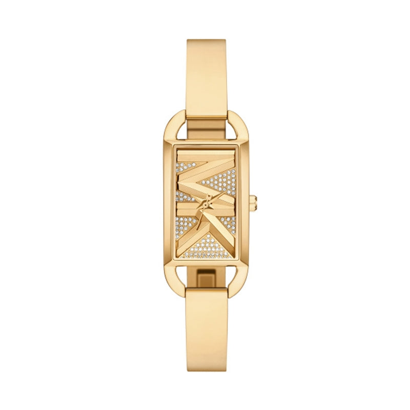 Michael Kors Gold Crystal Rectangular Watch
