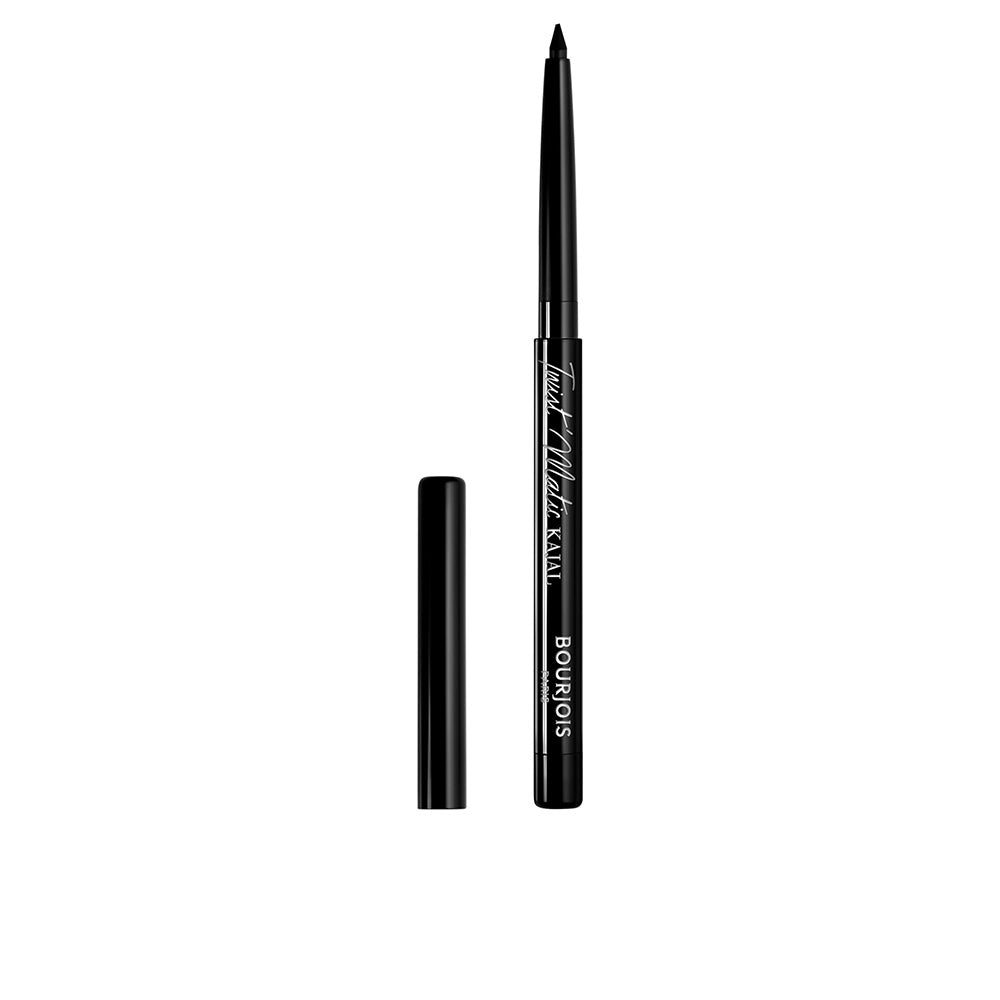Slim blue kajal pencil with sharpenable tip and integrated sharpener, 1.2 g