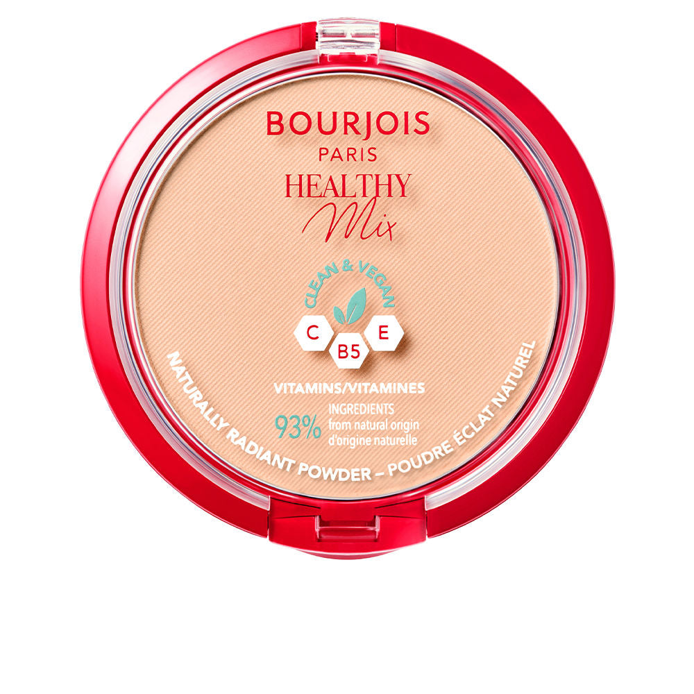 Compact powder in golden-beige shade with mirror and sponge, 10 g