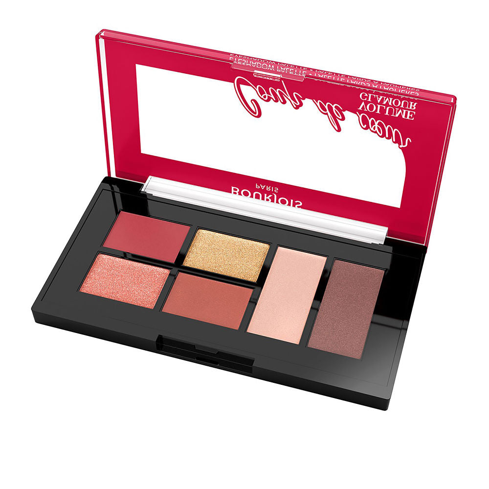 Compact 8.4 g eyeshadow palette with matte and shimmer neutral shades