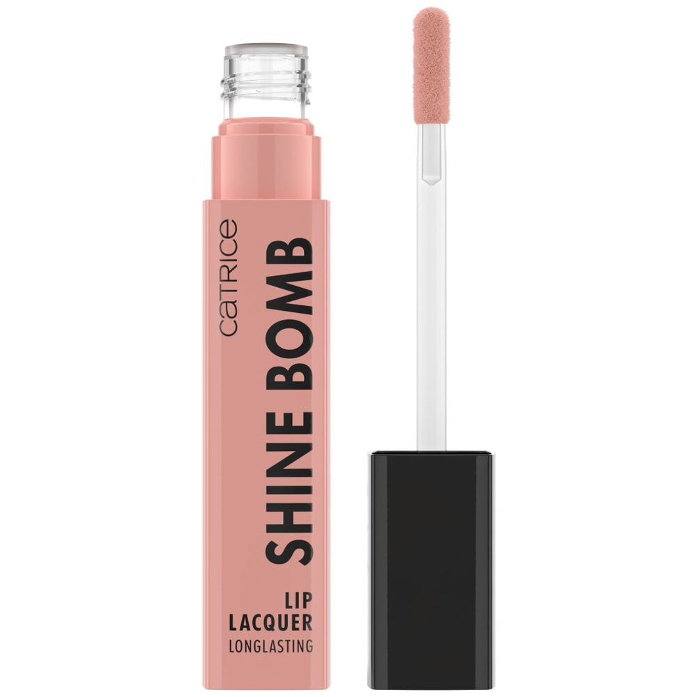 3 ml pale rose glossy liquid lipstick with doe-foot applicator, high-shine finish