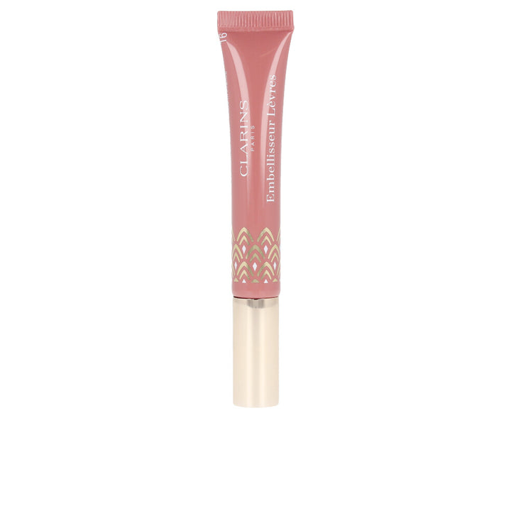 12 ml rosewood shimmer lip gel in clear tube, sheening finish
