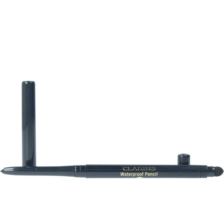 Retractable grey waterproof eyeliner pencil with slim tip and built‑in sharpener