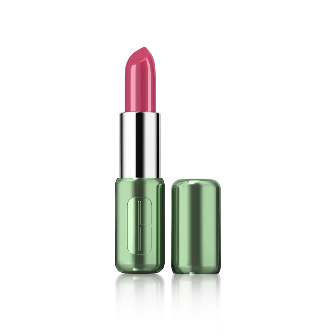Lipstick bullet in rosy pink shade, satin finish, 3.9 g packaging