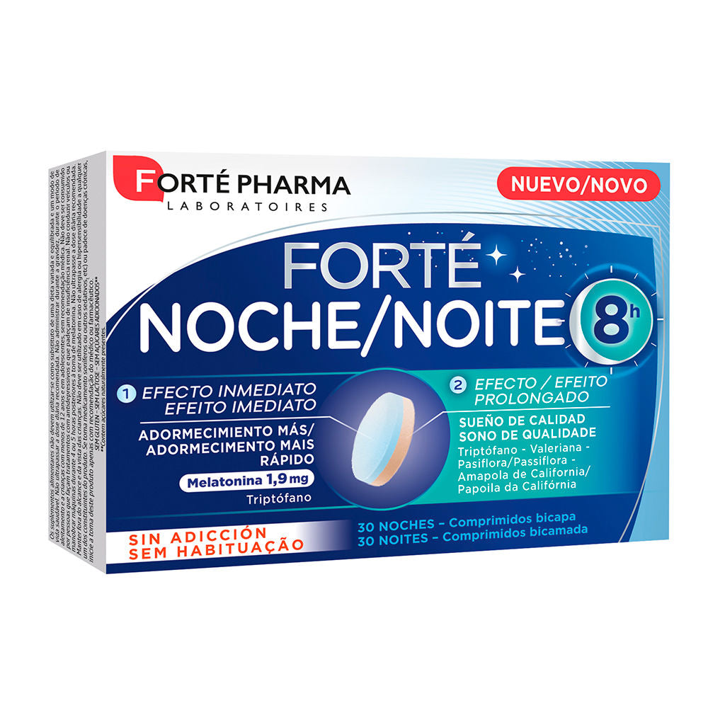 Box of biphasic sleep support tablets, 60 tablets, dual‑layer tablet visible