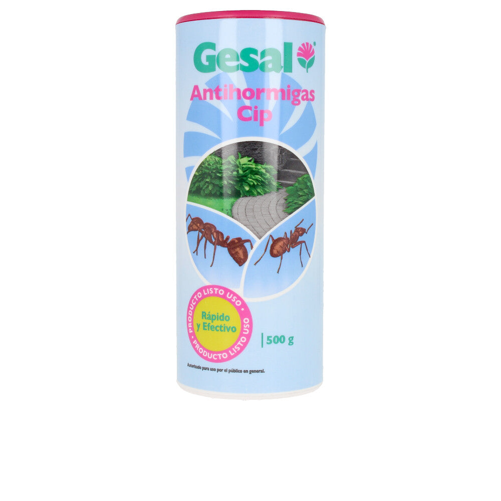 500 g packet of granular ant killer with cipermetrina, brown granules visible