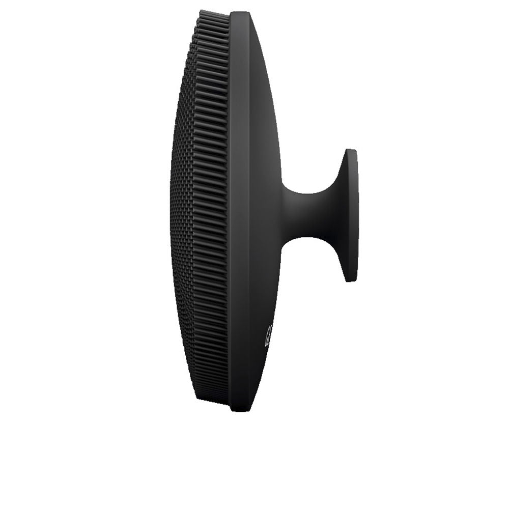 White compact 4‑in‑1 silicone facial brush with smart app connectivity