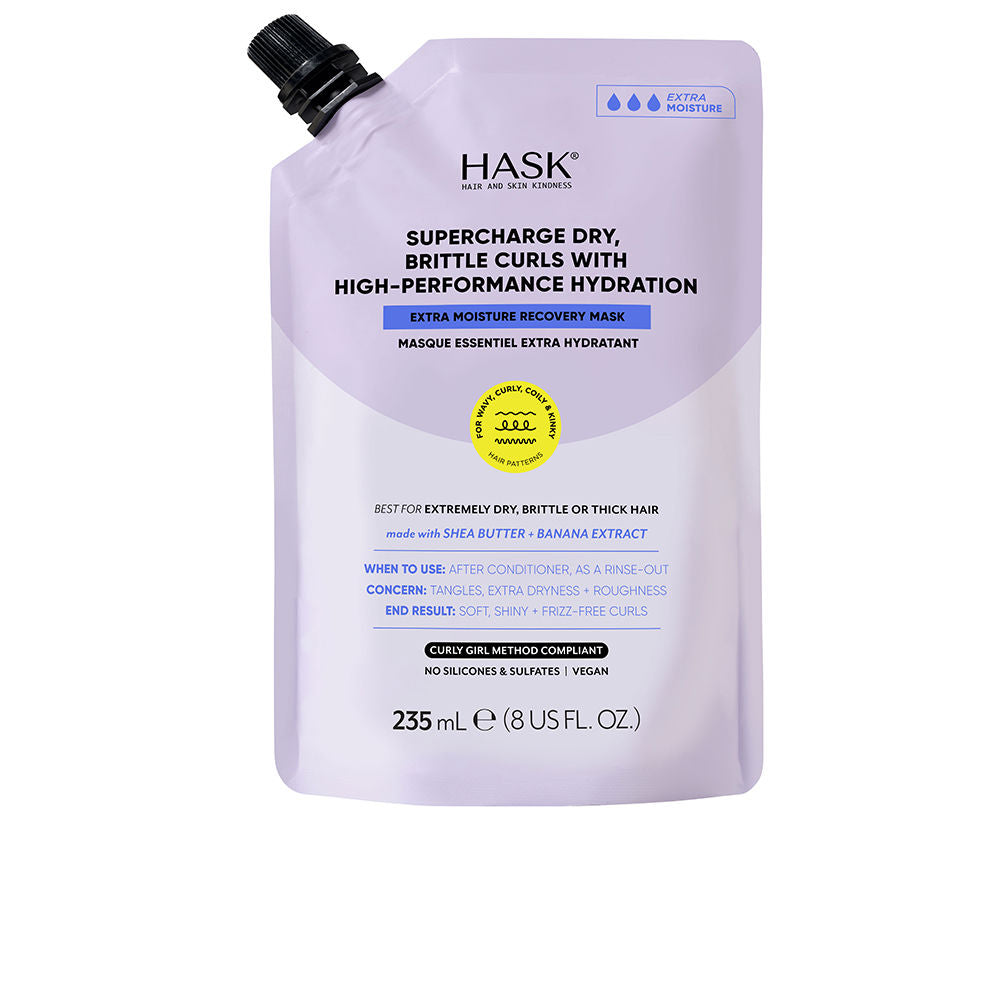 Tub of shea and banana hair mask, 235 ml, vegan, sulfate-free