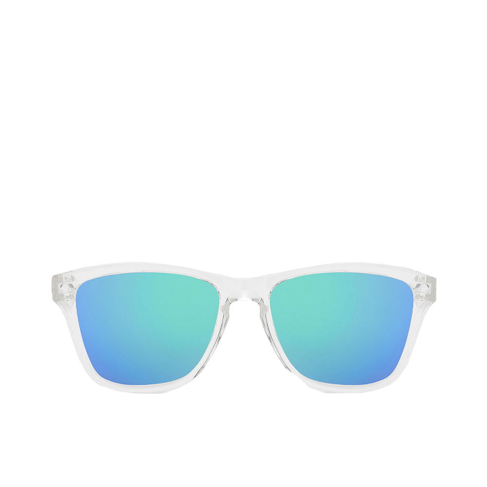 Translucent rose-gold square kids sunglasses, nylon frame, 47mm lenses