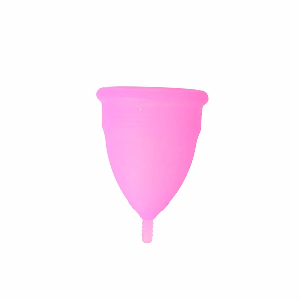 Medium silicone menstrual cup with compact foldable steriliser, travel‑ready kit for Women