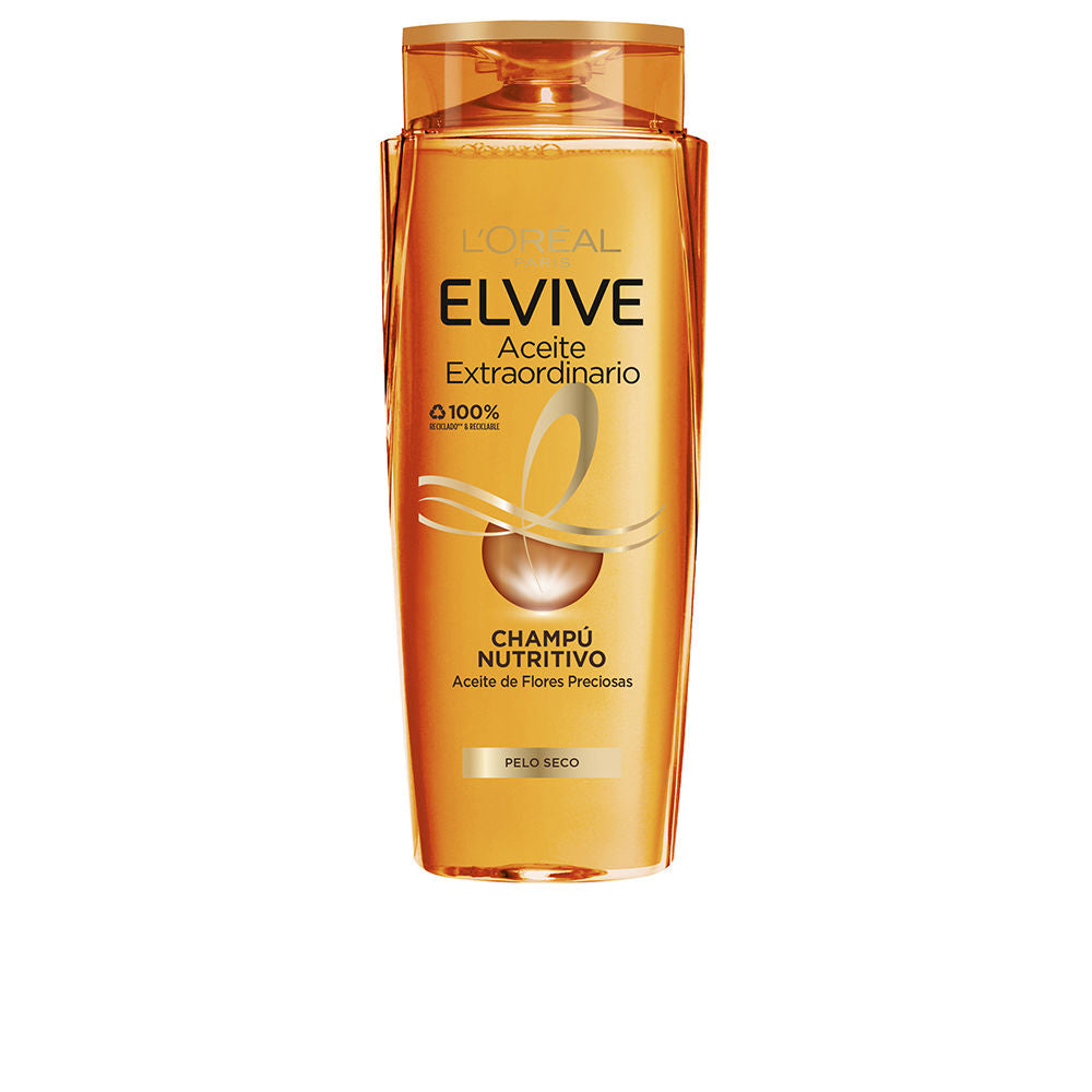 700 ml shampoo bottle — lightweight floral formula for dry hair, Unisex