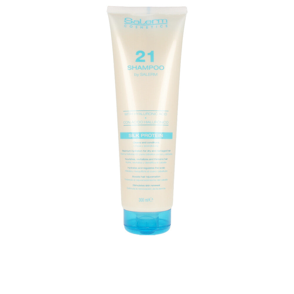 300 ml bottle of hyaluronic hydrating shampoo with silk proteins for Unisex