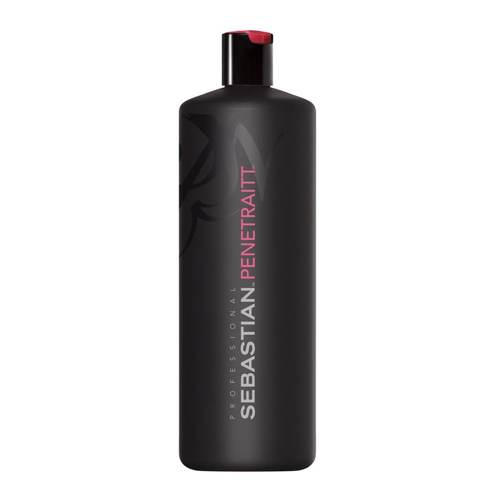 1,000 ml bottle of strengthening rescue shampoo for damaged, colour-treated hair