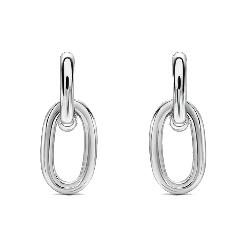 Stroili Sterling Silver Drop Earrings: 925 sterling silver drop earrings with butterfly backs, slender 3 cm design